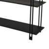 Rasha 3 Tier Storage Rack Rack, Spacious Shelves, Black Metal, 44 Inch