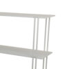 Rasha 3 Tier Storage Rack Rack, Spacious Shelves, White Metal, 44 Inch