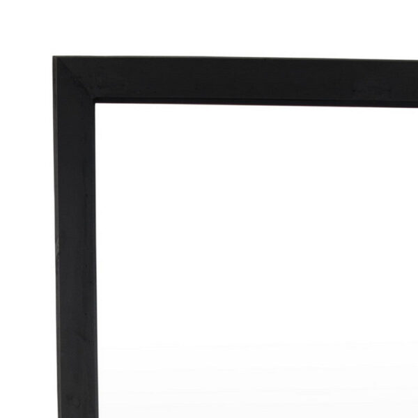 Wall-Mounted Mirror with Tall Rectangular Frame, 24 x 71, Black Metal