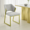 150220266991ef3441937.jpeg Side Dining Chair, Gold Stainless Steel, Gray Soft Teddy Sherpa