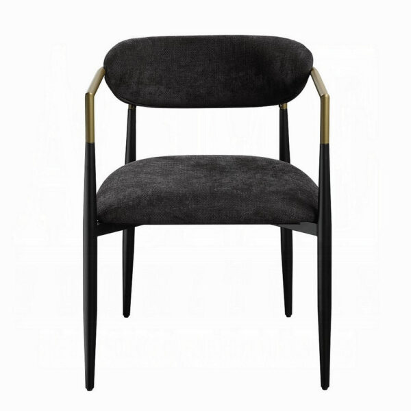 150220266991ef3ca4c70.jpeg Vonn Dining Side Chair Set of 2, Black Gold Metal, Black Fabric