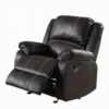 150220266991efdd97cea.jpeg Zuru Motion Manual Rocker Recliner Chair, Plush Black Faux Leather
