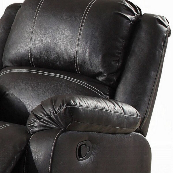 150220266991efe106854.jpeg Zuru Motion Manual Rocker Recliner Chair, Plush Black Faux Leather
