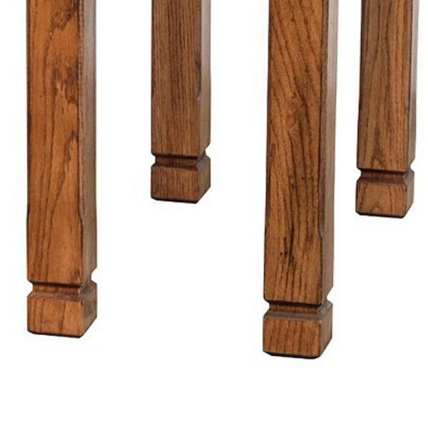 Marv Accent Chair Side Table, 25 Inch Rectangular Top, Drawer, Brown