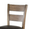 Yael Barstool Chair, Set of 2, Ladderback, Black Microfiber, Taupe Mahogany Wood