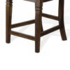 Flint Set of 2 Counter Stool Chairs, Ladderback, Black, Dark Brown Mahogany Wood