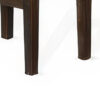 Flint Barstool, Set of 2, Backless, Plush Black Vinyl Seat, Dark Brown Mahogany