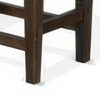 Flint Counter Stool, Set of 2, Black Faux Leather, Dark Brown Mahogany Wood