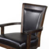 150220266991f143c7178.jpeg Flint Rolling Swivel Game Chair, Black Faux Leather, Dark Brown Wood