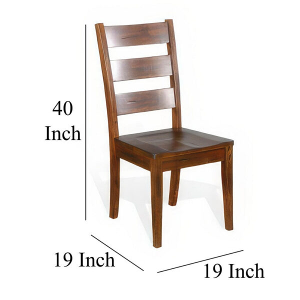 150220266991f15913c62.jpeg Reggie Dining Chair Set of 2, Ladderback, Dark Brown Mahogany Wood