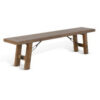 Yael Bench, 72 Inch Light Brown Mindi and Mahogany, Turnbuckle Accents
