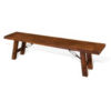 150220266991f18a776b2.jpeg Reggie Bench, 72 Inch Brown Mahogany Wood, Metal Turnbuckle Accents