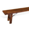 150220266991f18d31bfb.jpeg Reggie Bench, 72 Inch Brown Mahogany Wood, Metal Turnbuckle Accents