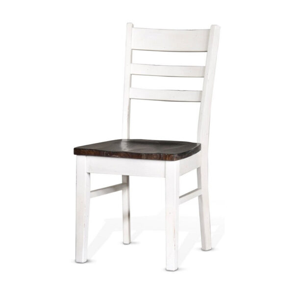 150220266991f1c0c031c.jpeg Orso Dining Chair Set of 2, Ladderback, White and Dark Brown Mahogany