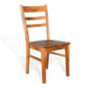 Marv Dining Chair Set of 2, Ladderback Design, Light Brown Mindi Wood