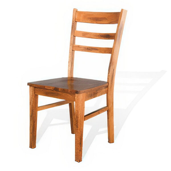 Marv Dining Chair Set of 2, Ladderback Design, Light Brown Mindi Wood