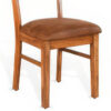 Marv Dining Chair Set of 2, Ladderback, Saddle Seat, Light Brown Wood