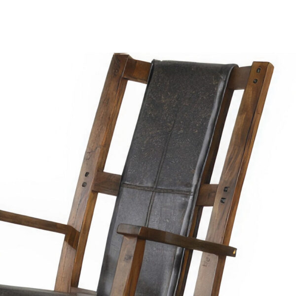 150220266991f3274af37.jpeg Jenne Rocking Chair, Faux Leather Seat and Back, Antique Dark Brown