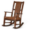 150220266991f33a898e6.jpeg Odel Rocking Chair, Faux Leather Seat and Back, Dark Chocolate Brown