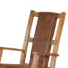 Marv Rocking Chair with Faux Leather Seat and Back, Rustic Oak Brown