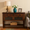 Flint Sideboard Buffet Console, 2 Doors, 3 Drawer, Shelf, Rustic Brown