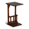 Jenne Sofa Side Table with Magazine Rack, 13 Inch Top, Dark Brown Wood