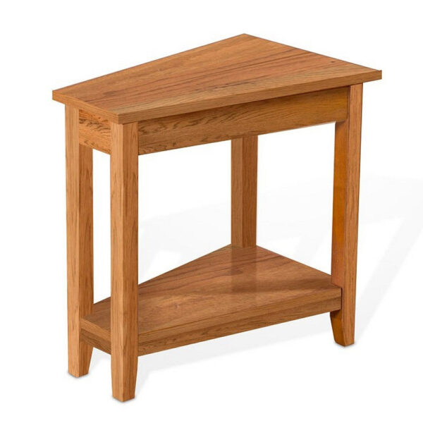 150220266991f4d674688.jpeg Marv Chairside Table, Shelf, 24 Inch Angled Oak Brown Mahogany Wood