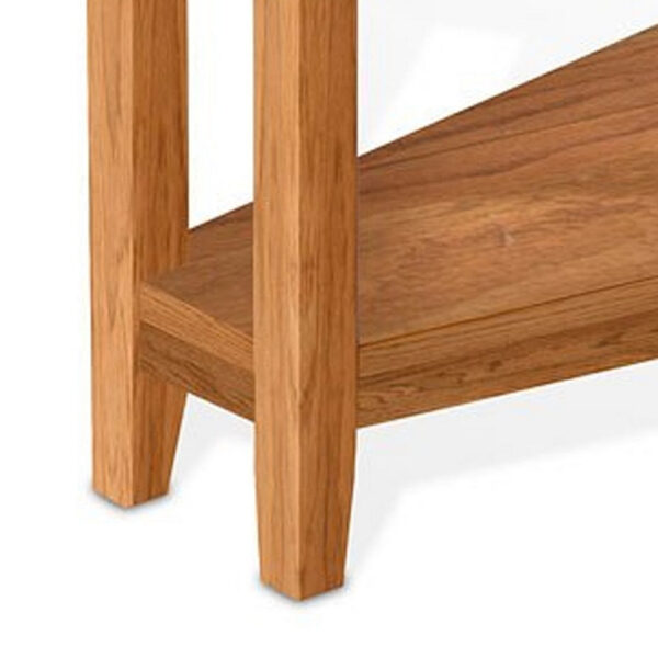 150220266991f4d96edcf.jpeg Marv Chairside Table, Shelf, 24 Inch Angled Oak Brown Mahogany Wood