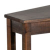 Flint Chairside Table with Shelf, 24 Inch Angled Dark Brown Mahogany