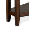 Flint Chairside Table with Shelf, 24 Inch Angled Dark Brown Mahogany