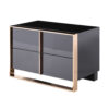 150220266991f515ed551.jpeg Caer Nightstand, 2 Drawers, Modern Rose Gold Stainless Steel, Black