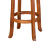 Marv Swivel Barstool Chair Set of 2, Brown Faux Leather, Mahogany Wood