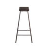 Zayle Barstool Set of 2, Black Angled Legs, Dark Brown Wood, 30 Inch
