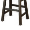 Flint Barstool Set of 2, Saddle Seat, Distressed Dark Brown Mahogany