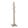 Rena Coat, Hat Tree Stand, 8 Wood Stems, 72 Inch Light Brown Mahogany