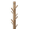 Rena Coat, Hat Tree Stand, 8 Wood Stems, 72 Inch Light Brown Mahogany