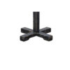 Rena Coat, Hat Rack Stand, 8 Wood Stems, 72 Inch Rustic Black Mahogany
