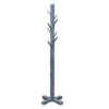 Rena Coat, Hat Rack Stand, 8 Wood Stems, 72 Inch Ocean Blue Mahogany