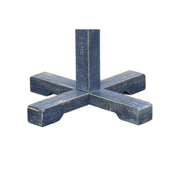 Rena Coat, Hat Rack Stand, 8 Wood Stems, 72 Inch Ocean Blue Mahogany