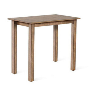 150220266991f6c88a70d.jpeg Rena Counter Table, 48 Inch Rectangular Beige Pebble Mahogany Wood