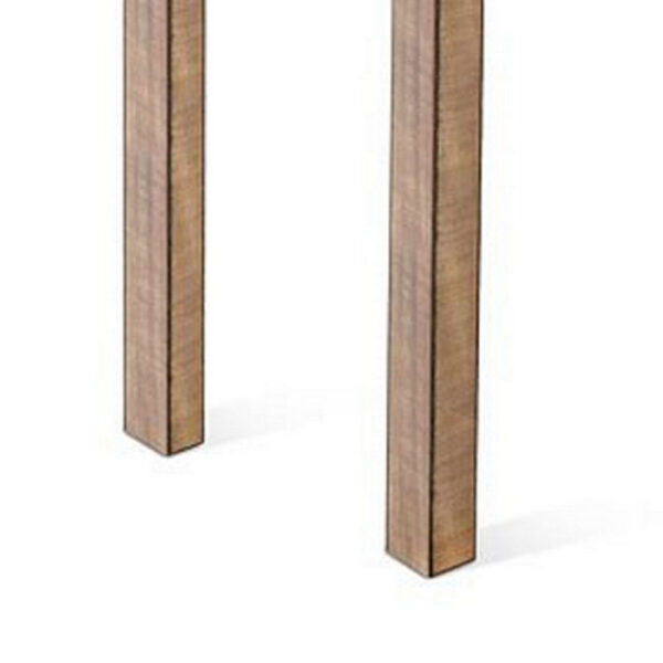 Rena Counter Table, 48 Inch Rectangular Beige Pebble Mahogany Wood