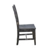 Rena Dining Chair Set of 2, Ladderback and Wood Seat, Black Mahogany