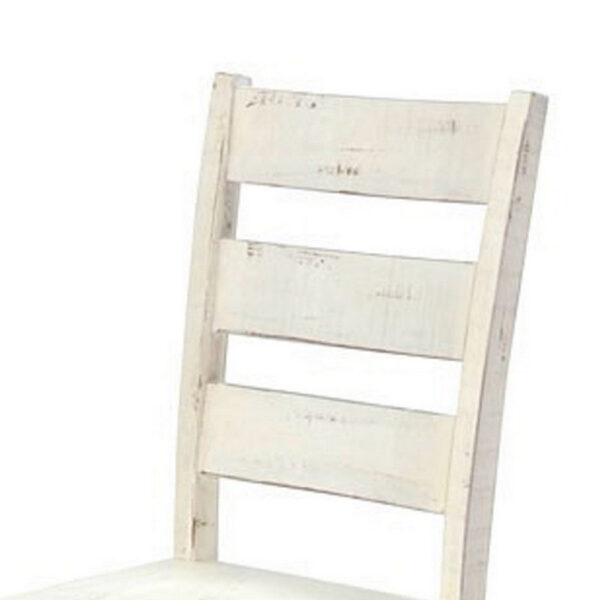 150220266991f7262e7cf.jpeg Rena Dining Chair Set of 2, Ladderback, Off-White Mahogany Wood