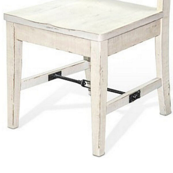 150220266991f728bce57.jpeg Rena Dining Chair Set of 2, Ladderback, Off-White Mahogany Wood