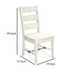 150220266991f72b19e21.jpeg Rena Dining Chair Set of 2, Ladderback, Off-White Mahogany Wood