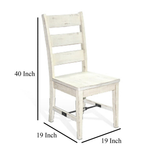 150220266991f72b19e21.jpeg Rena Dining Chair Set of 2, Ladderback, Off-White Mahogany Wood