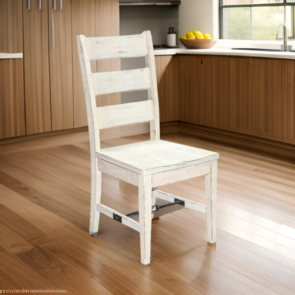 150220266991f72d99374.jpeg Rena Dining Chair Set of 2, Ladderback, Off-White Mahogany Wood