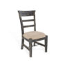 Rena Side Dining Chair Set of 2, Metal Turnbuckle, Black Mahogany Wood