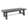 Rena Dining Bench, Turnbuckle Accent, 64 Inch Black Mahogany Wood
