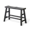 150220266991f795da8d6.jpeg Rena Counter Height Bench, 33 Inch Rustic Black Mahogany Wood Frame